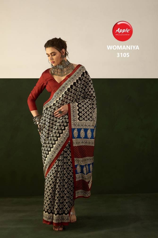 Womaniya 31 By Apple Designer Printed Bhagalpuri Silk Sarees Wholesale Online
